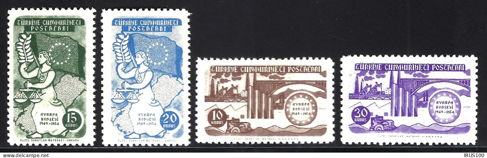 TURQUIE - Y.T N° 1215 / 1218 ** MNH - Nuovi