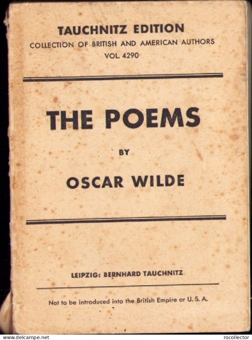 The Poems By Oscar Wilde C3453 - Libros Antiguos Y De Colección