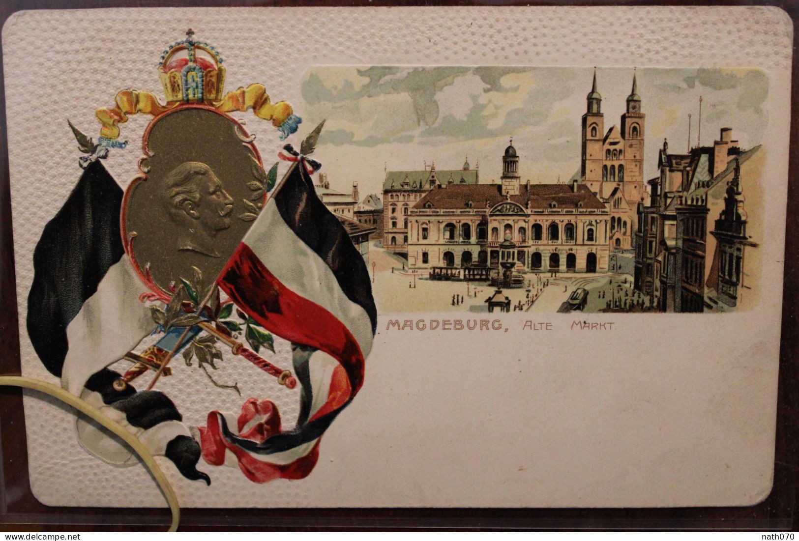 AK 1900's Cpa Gruss Aus Gruß Magdeburg Prägekarte Jugendstil Magdebourg - Magdeburg