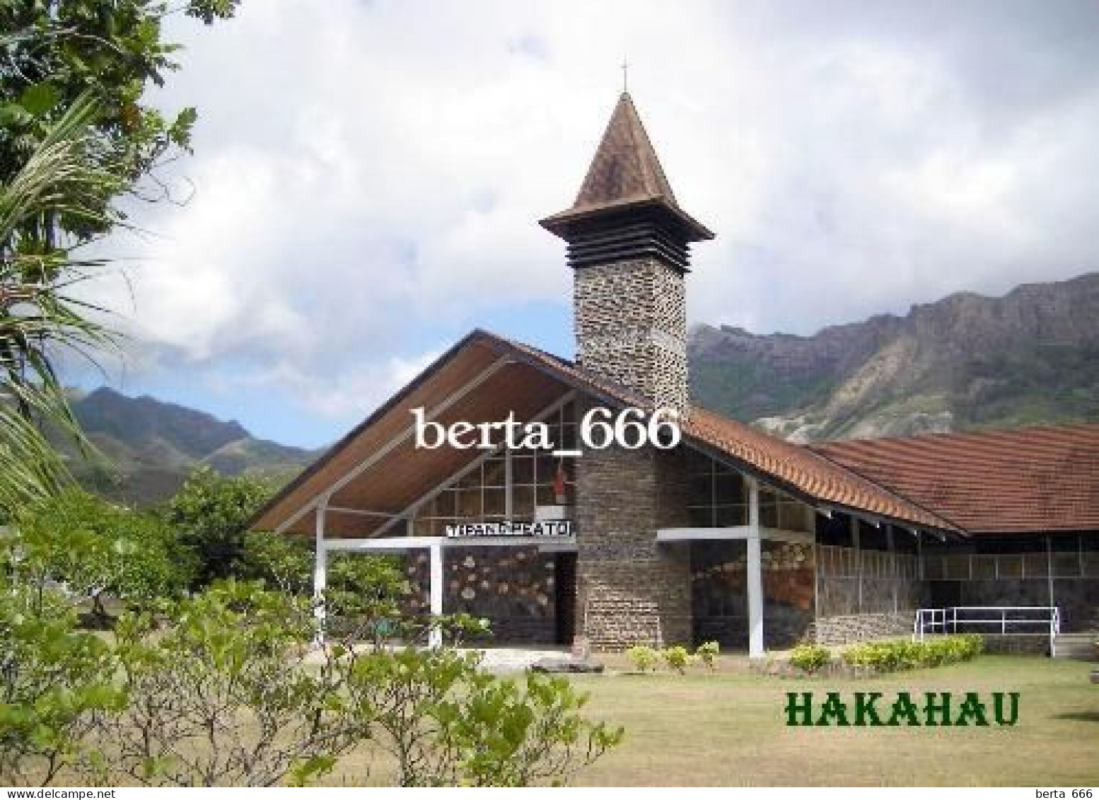 Marquesas Islands Ua Pou Hakahau Church New Postcard - Polynésie Française