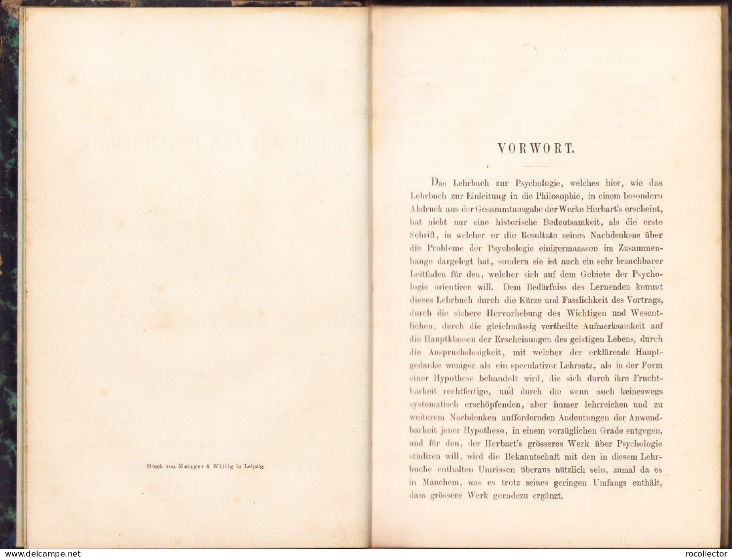 Lehrbuch Zur Psychologie Von Johann Friedrich Herbarts, 1882 C3450 - Oude Boeken