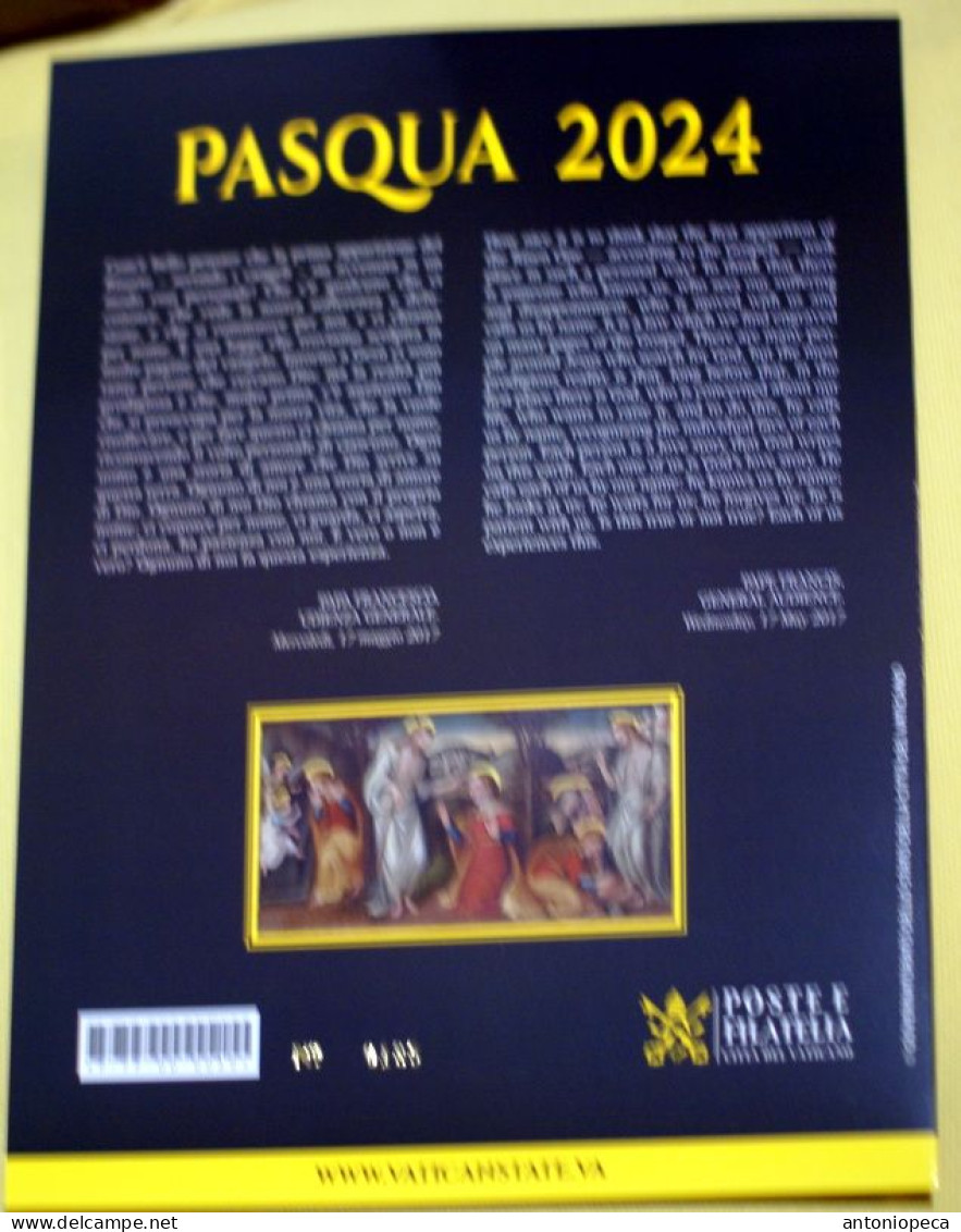 VATICAN 2024, PASQUA, EASTER, PAQUES, OFFICIAL FOLDER - Unused Stamps