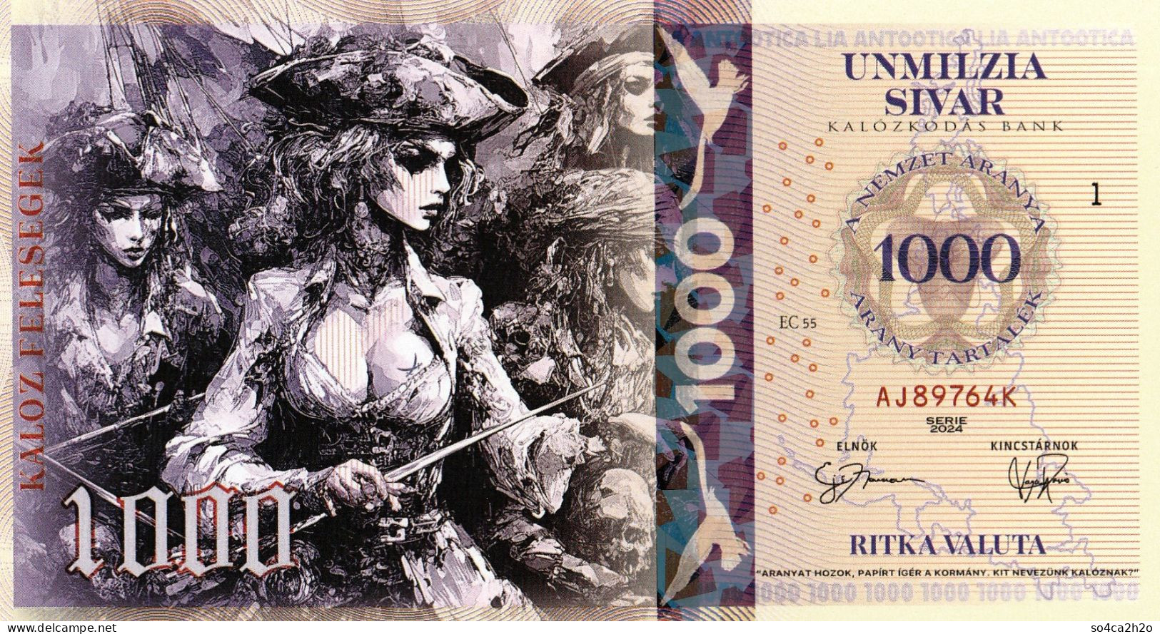 1000 Sivar 2024 Lia Antootica  Les épouses De Pirates Polymer Emission Privée Et Limitée - Specimen