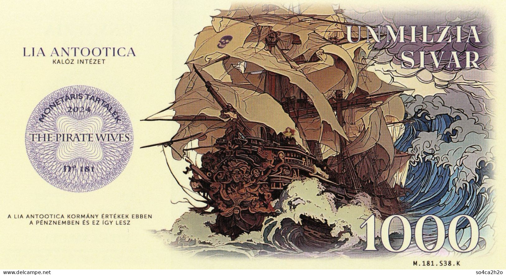 1000 Sivar 2024 Lia Antootica  Les épouses De Pirates Polymer Emission Privée Et Limitée - Specimen