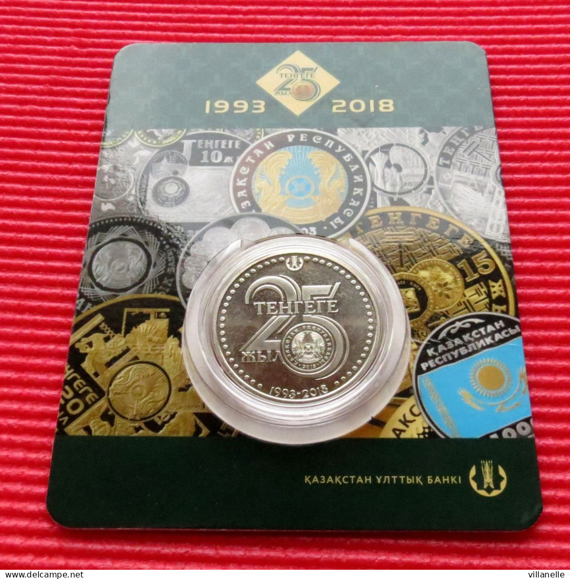 Kazakhstan 100 Tenge 2018 Currency 25 Year Folder Cazaquistão Casaquistão Kazachstan UNC ºº - Kazachstan