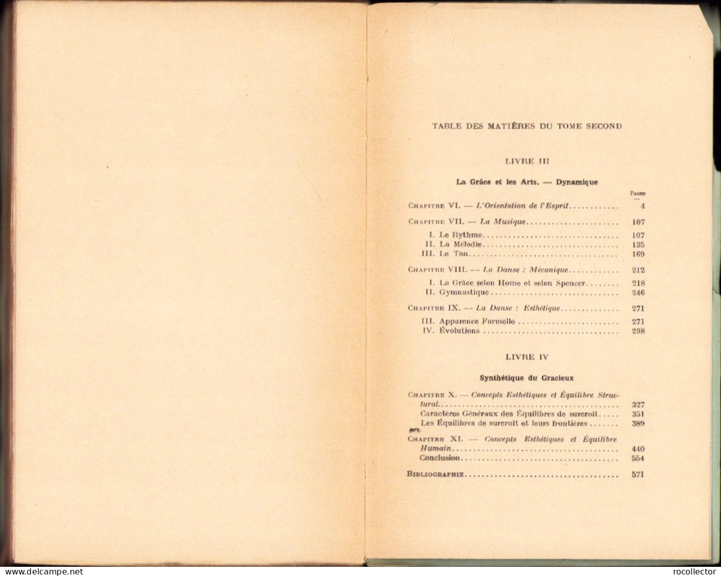 L’esthetique De La Grace, Introduction A L’etude Des Equilibres De Structure, Tome II, Par Raymond Bayer, 1933, Paris - Livres Anciens