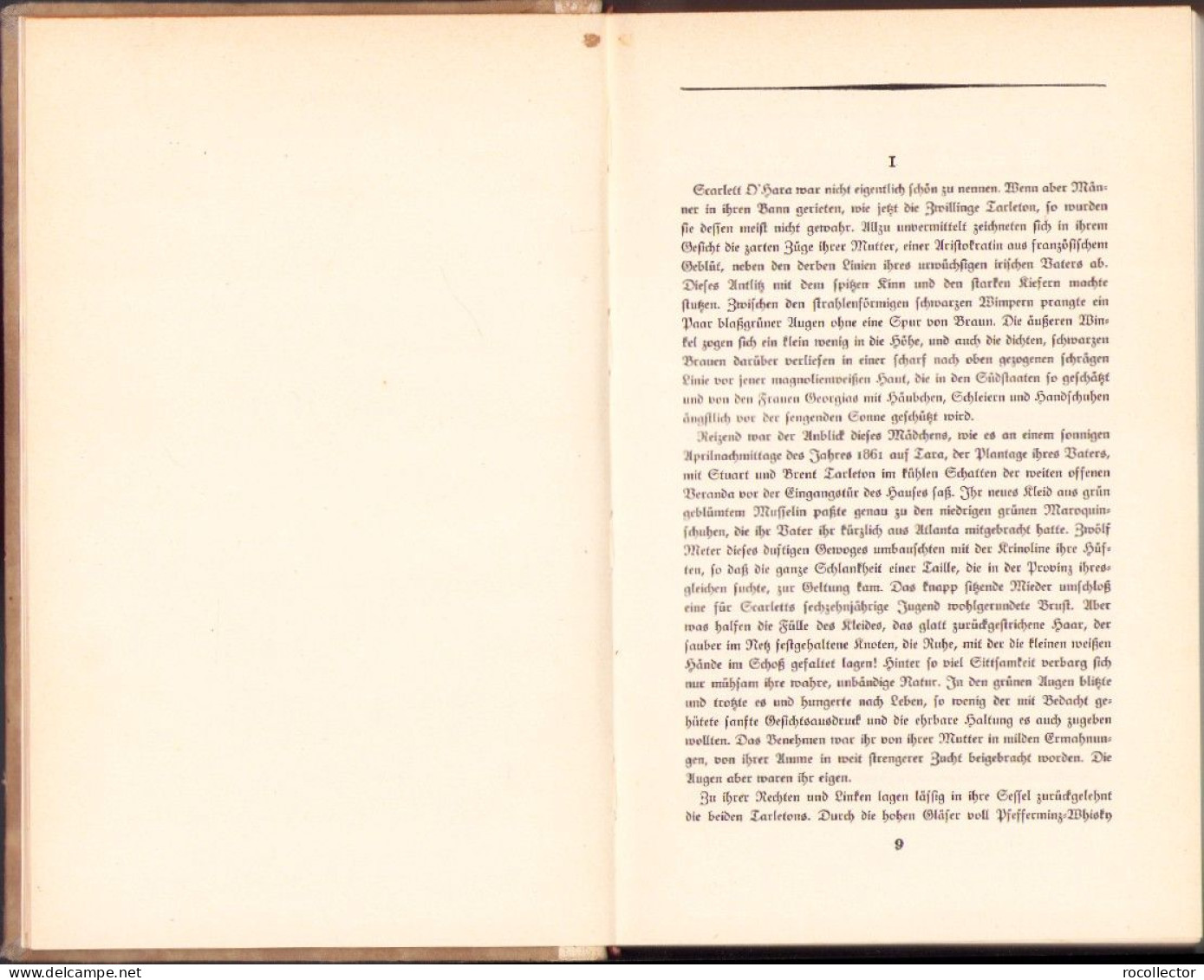 Vom Winde Verweht Von Margaret Mitchell, 1 Und 2 Band, 1937 C6637 - Libros Antiguos Y De Colección