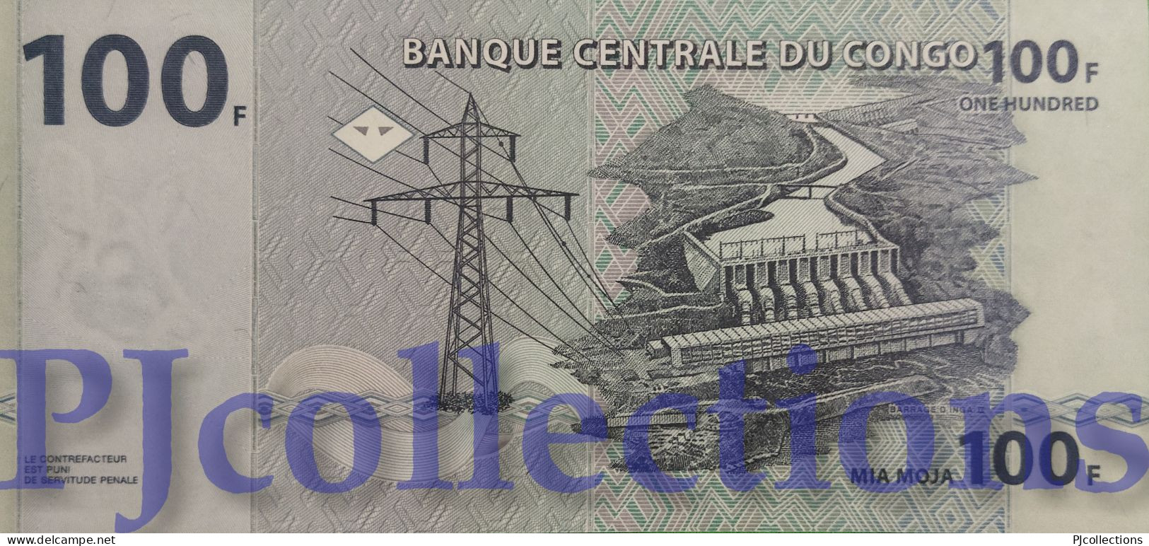 CONGO DEMOCRATIC REPUBLIC 100 FRANCS 2007 PICK 98a AUNC - Demokratische Republik Kongo & Zaire