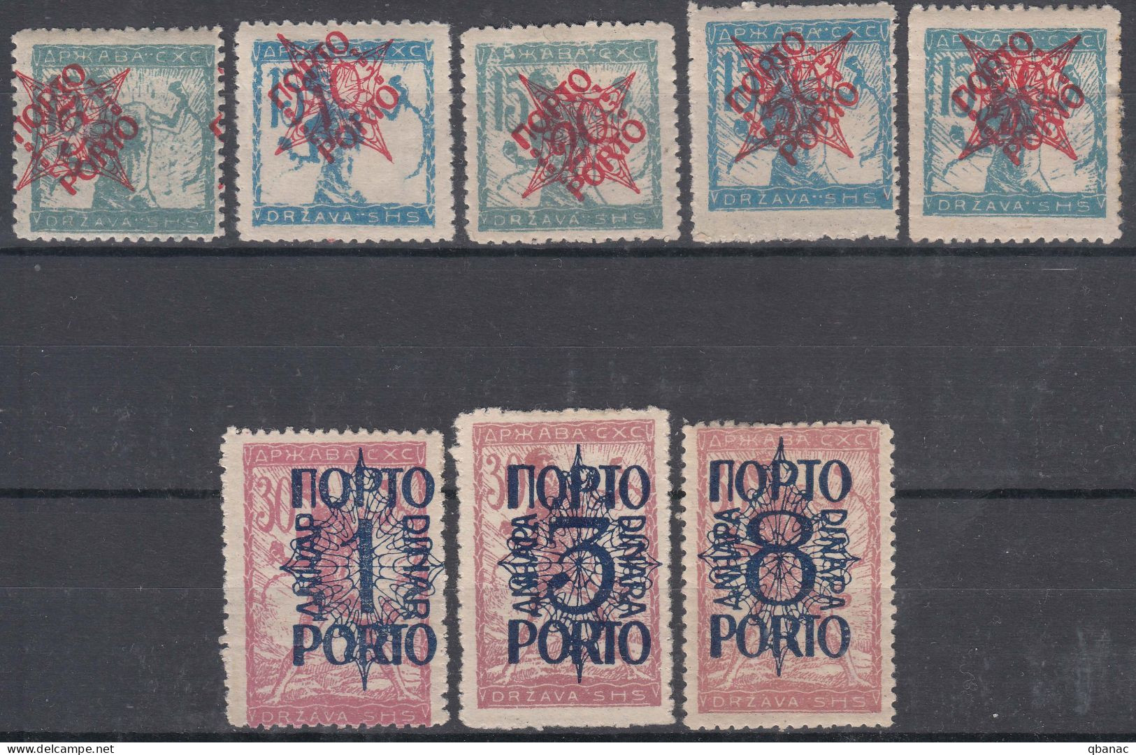 Yugoslavia Kingdom SHS, Issues For Slovenia 1920 Porto Mi#44-50 I Mint Hinged - Ungebraucht