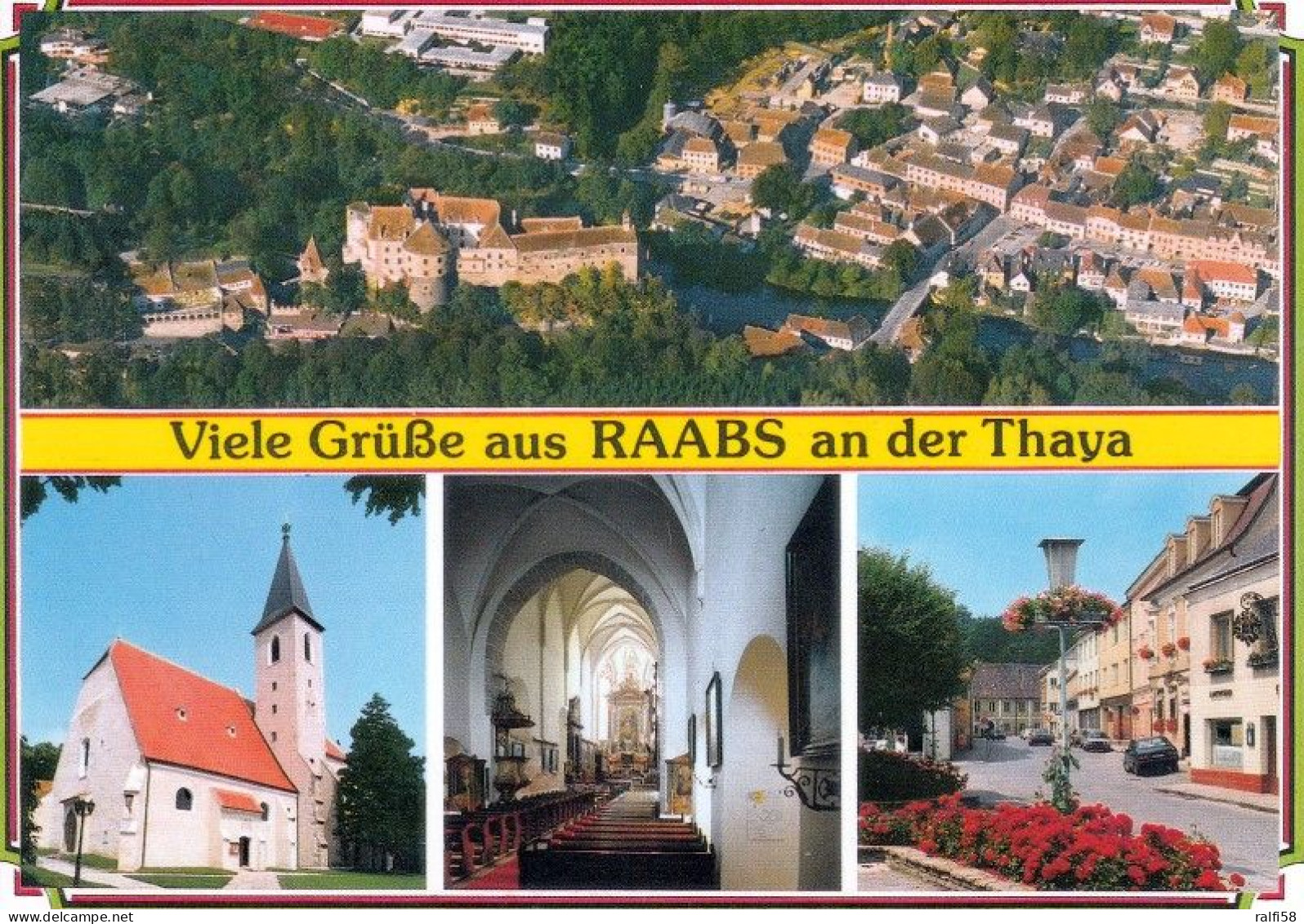 1 AK Österreich / Niederösterreich * Raabs An Der Thaya - Luftbildaufnahme Mit Schloß, Pfarrkirche, Hauptplatz * - Raabs An Der Thaya