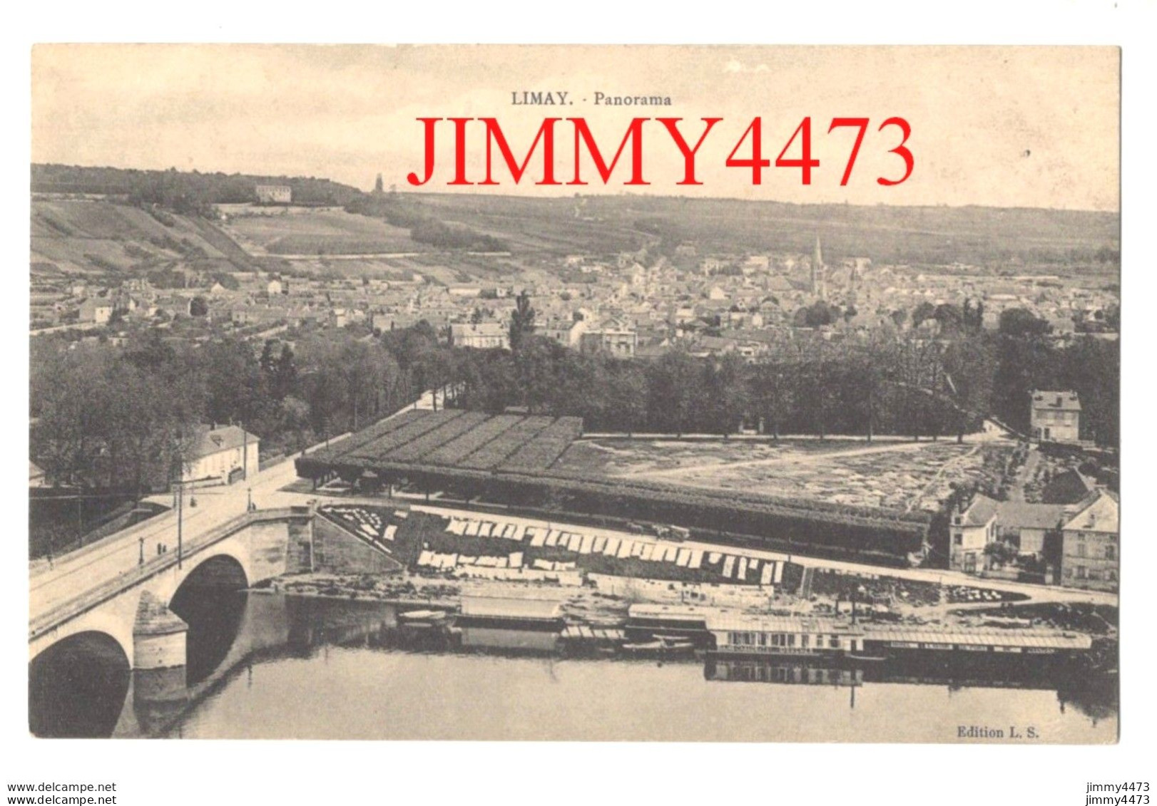 CPA - LIMAY  - Panorama ( Bateau Lavoir Et Vue Aérienne ) Edit. L. S. - Limay