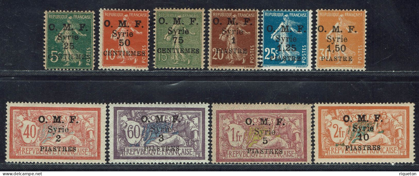 Syrie. 1920-22. N° 57 à 66* - Unused Stamps