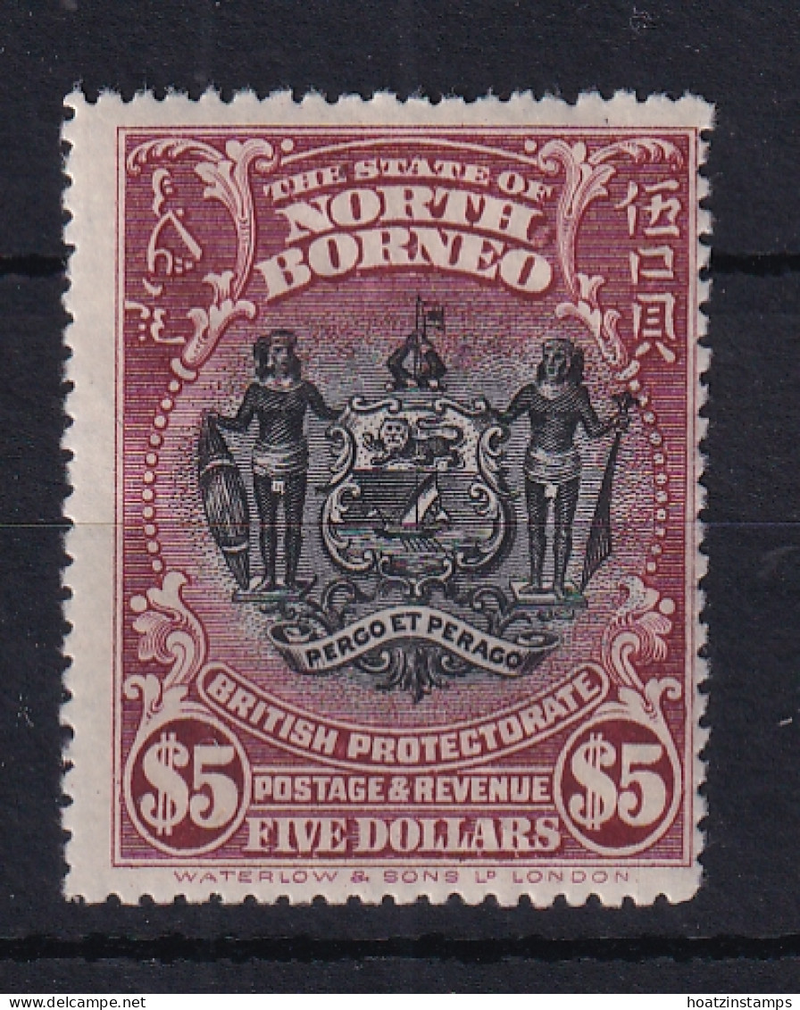 North Borneo: 1911   Arms   SG182   $5    MH - Borneo Del Nord (...-1963)