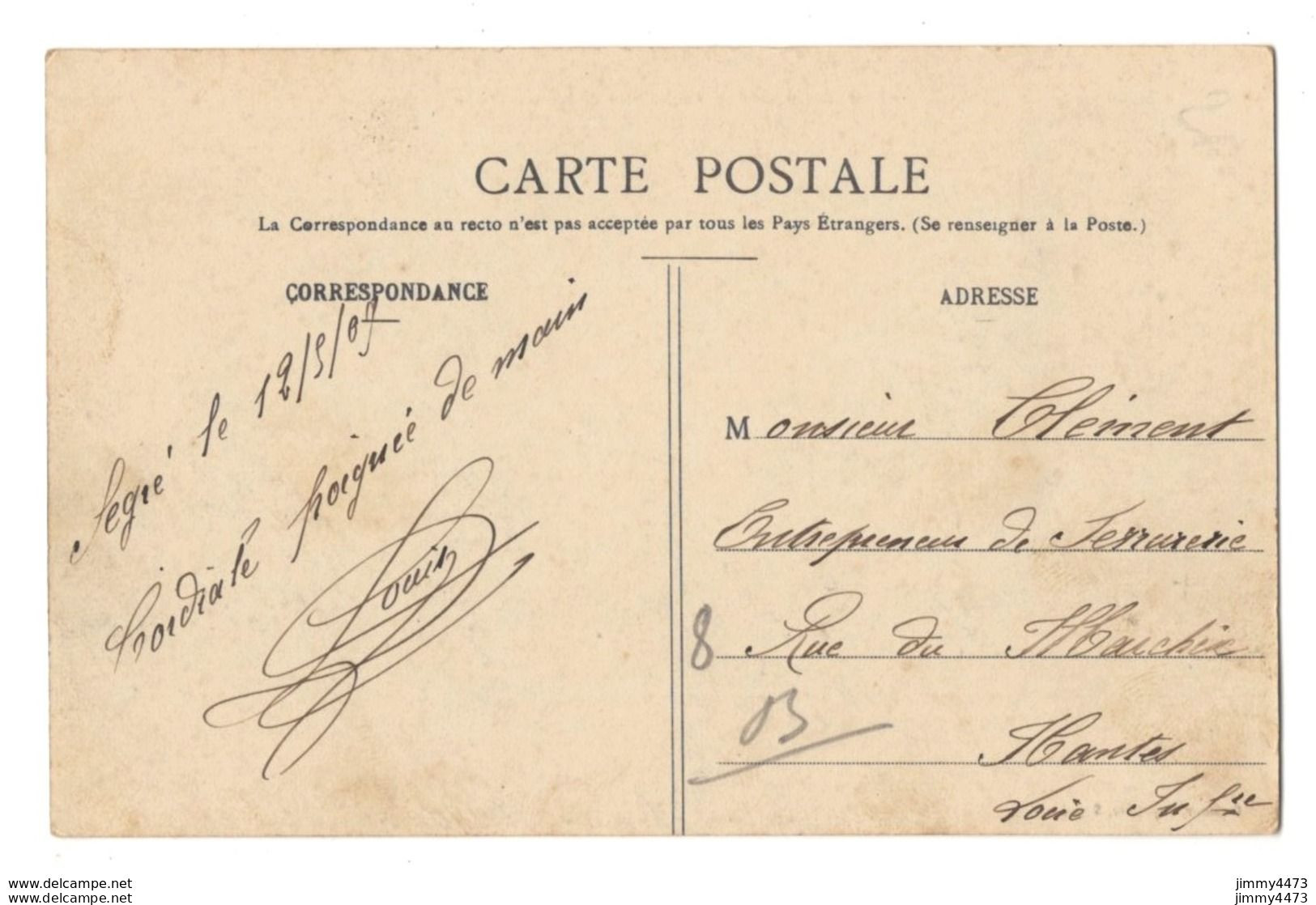 CPA - Segré En 1907 - Chaussée De Sous-la-Tour ( Le Lavoir Bien Animé ) Edit. Gaumar Bijoutier à Segré - Segre