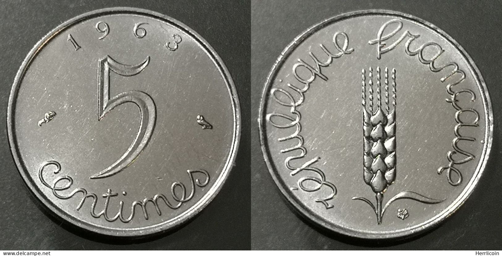 Monnaie France - 1963 - 5 Centimes Épi - 5 Centimes