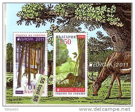 2011  Europa - Year Of Forests   S/S – MNH BULGARIA / BULGARIE - Blocs-feuillets