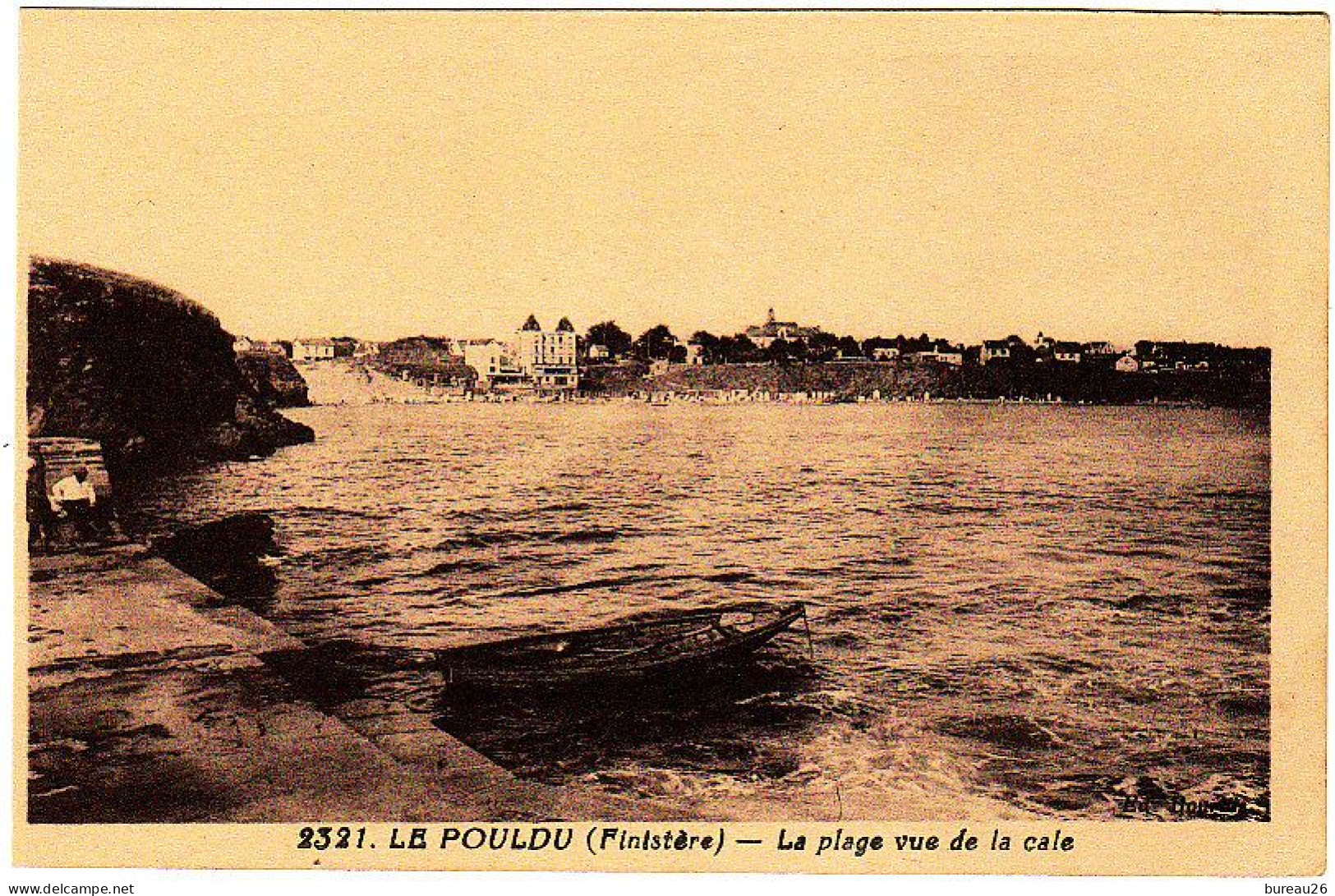 LE POULDU  La Plage Vue De La Cale  Rivière Bureau N° 2321 - Clohars-Carnoët