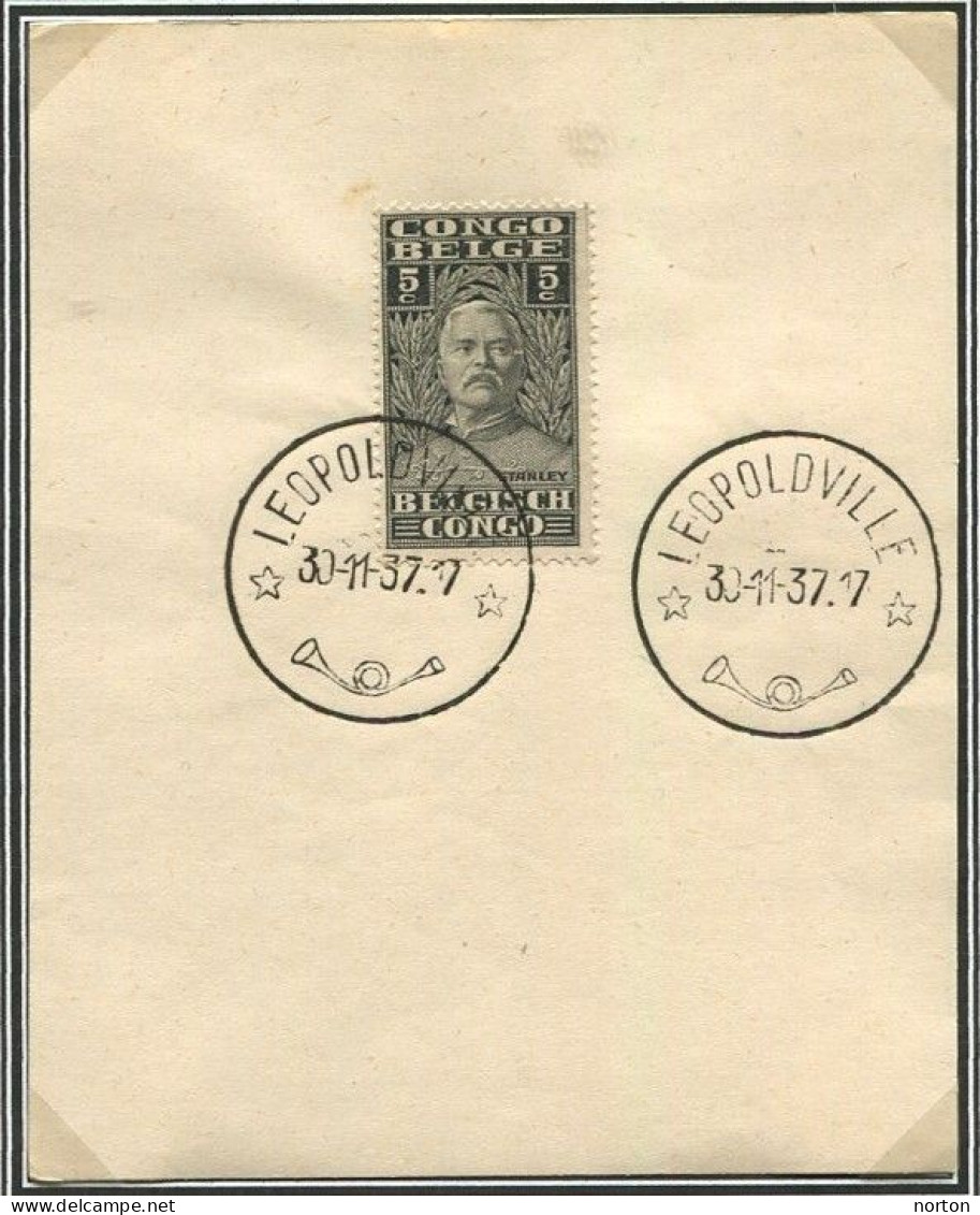 Congo Léopoldville Oblit. Keach 8A1 Sur C.O.B. 135 Sur Papier Libre Le 30/11/1937 - Briefe U. Dokumente