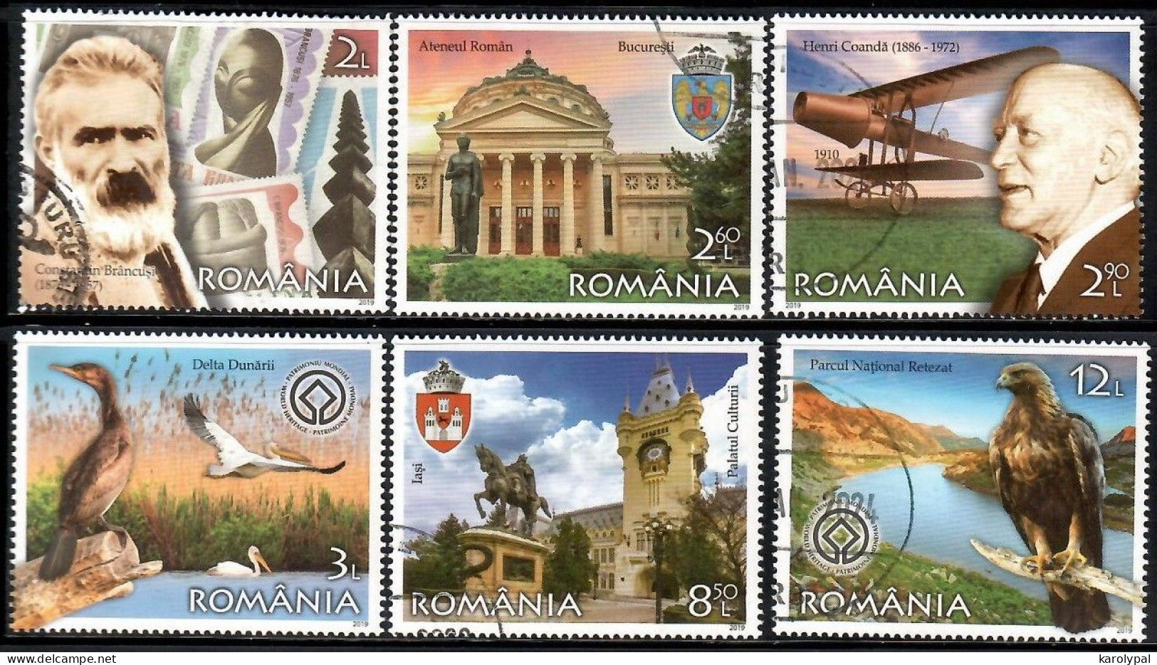 Romania, 2019 CTO, Mi. Nr.7491-6, Romania A European Tresaure, Brancusi, Coanda ... - Used Stamps