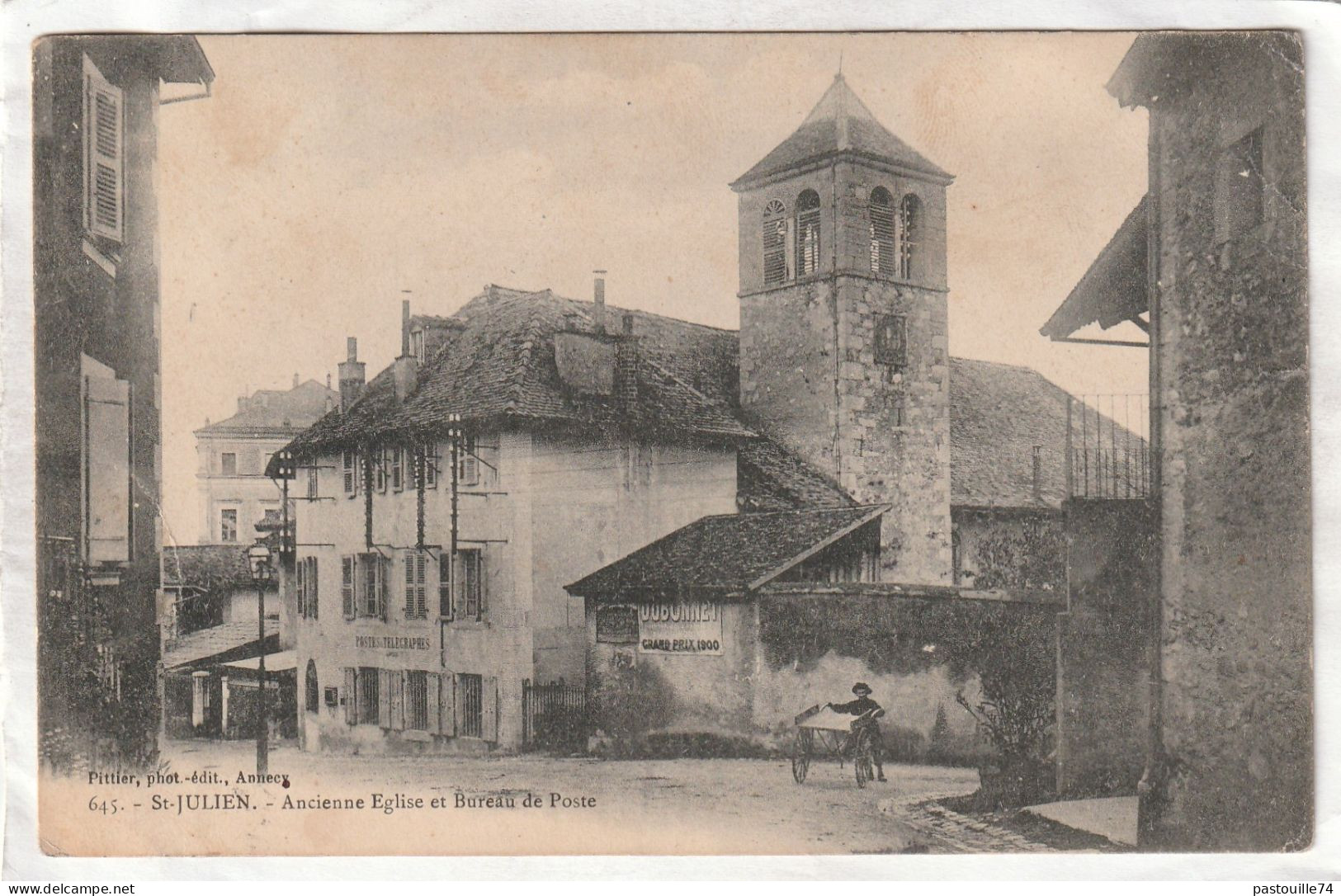 CPA :  14 X 9  -  ST-JULIEN.  -  Ancienne  Eglise  Et  Bureau  De  Poste - Saint-Julien-en-Genevois