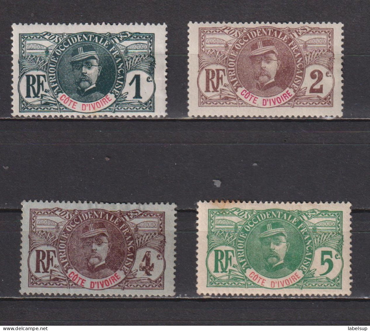 Lot De Timbres Neufs* De Côte D'Ivoire De 1906 YT 21 à 24 MH - Oblitérés