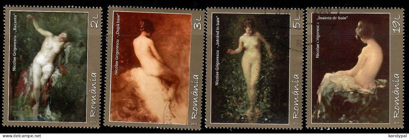 Romania, 2019 CTO, Mi. Nr.7502-5, Nicolae Grigorescu Painting, Act - Used Stamps