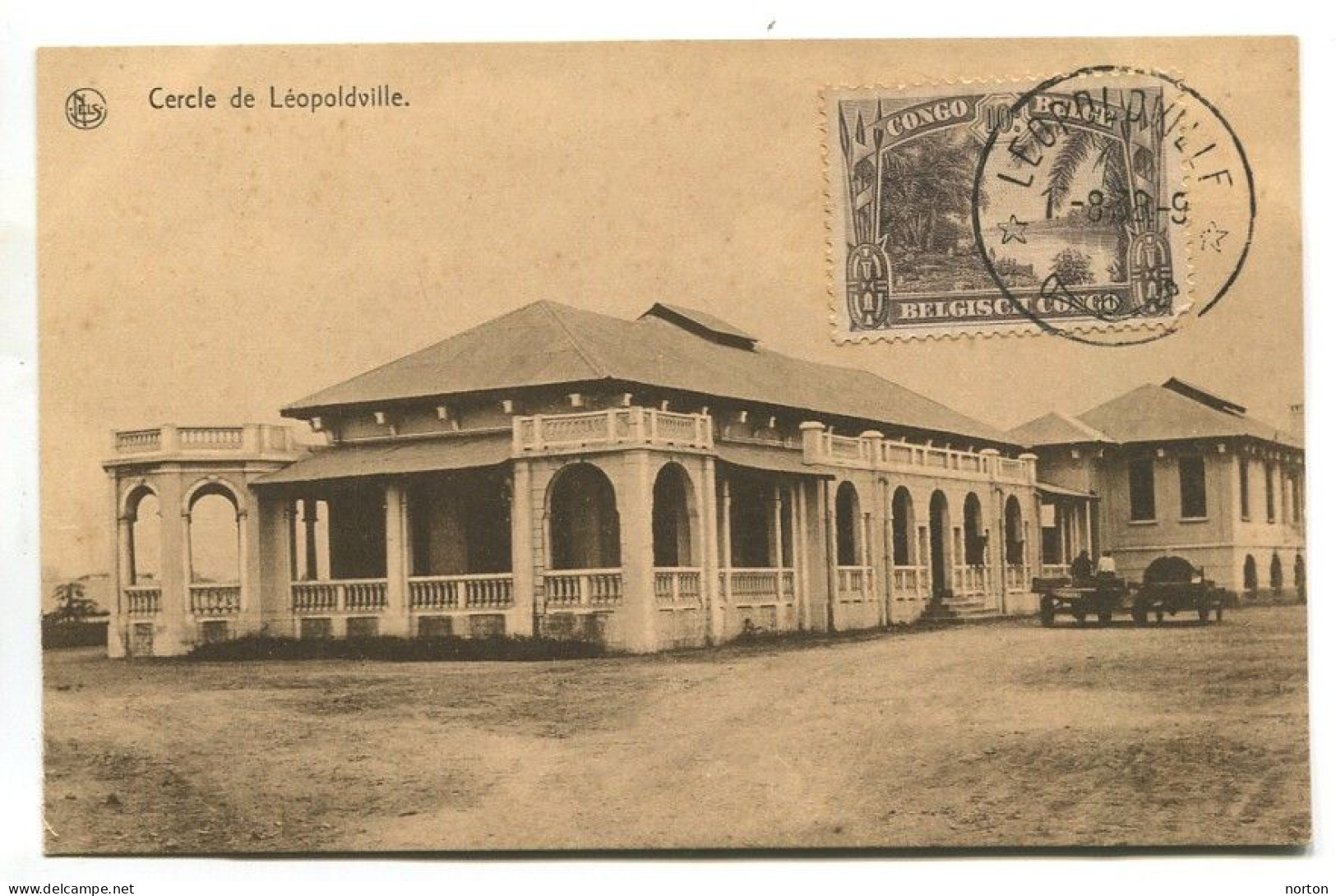 Congo Léopoldville Oblit. Keach 8A2 Sur C.O.B. 168 Sur Carte Postale Le 17/08/1938 - Brieven En Documenten