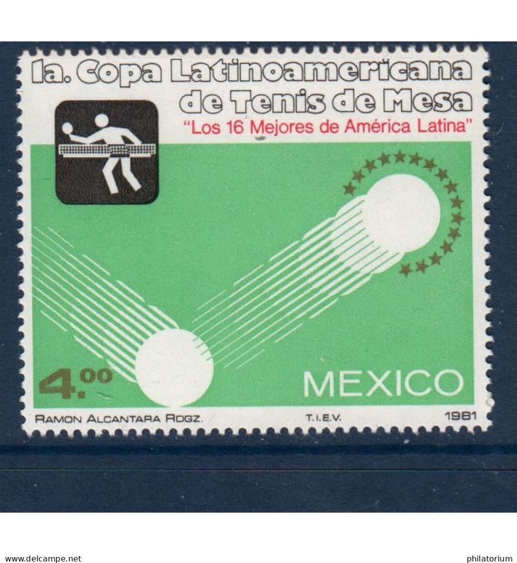 Mexique, Mexico, **, Yv 922, Mi 1739, Tennis De Table, - Tennis De Table