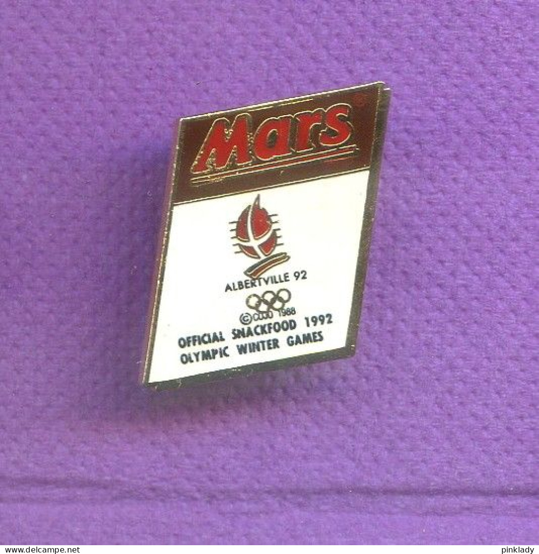 Rare Pins Jeux Olympiques Albertville 1992 Mars Egf Mars Inc 1991 Q738 - Jeux Olympiques