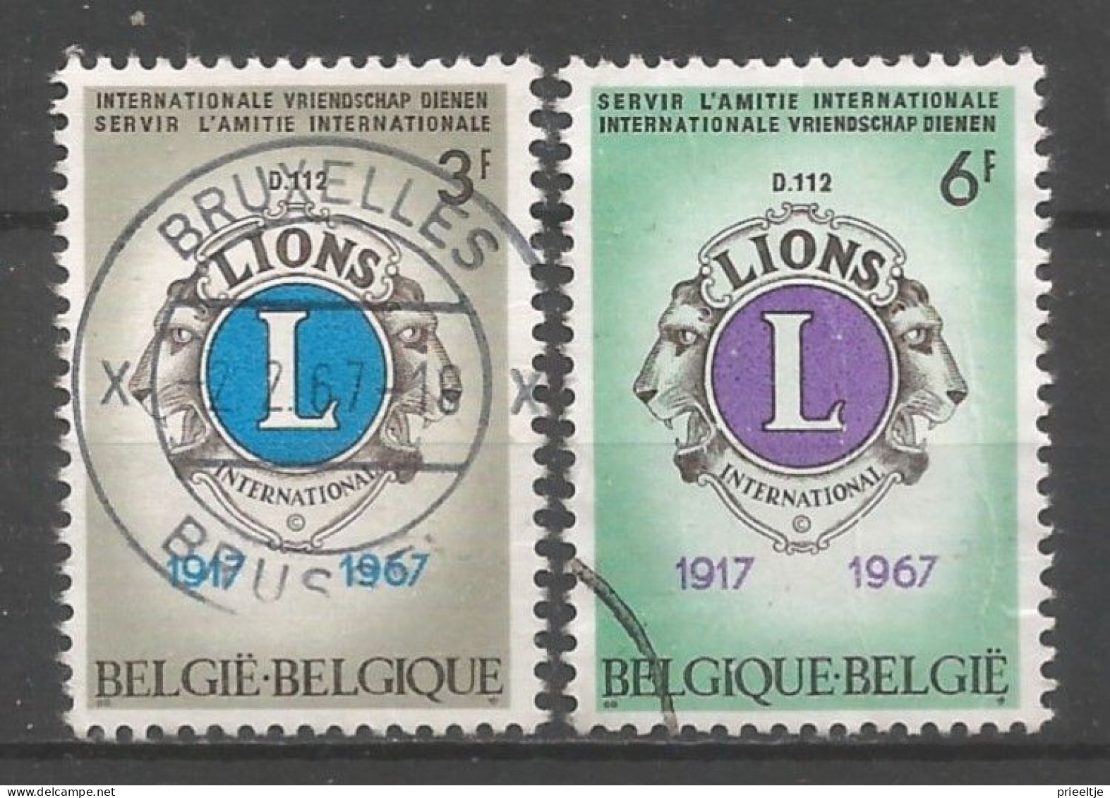 Belgie 1967 Intern. Vereniging Der Lions OCB  1404/1405 (0) - Oblitérés