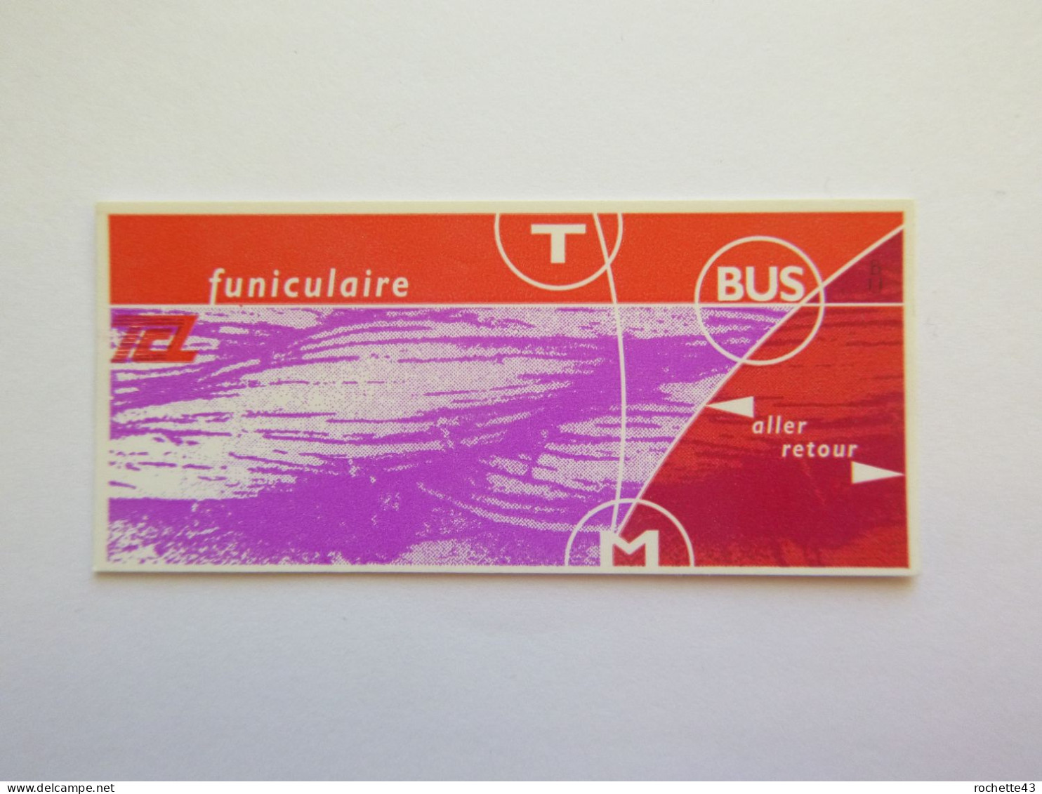 Ticket De Transport En Commun Lyonnais -  Funiculaire - TCL -  Lyon 69 French - Sonstige & Ohne Zuordnung