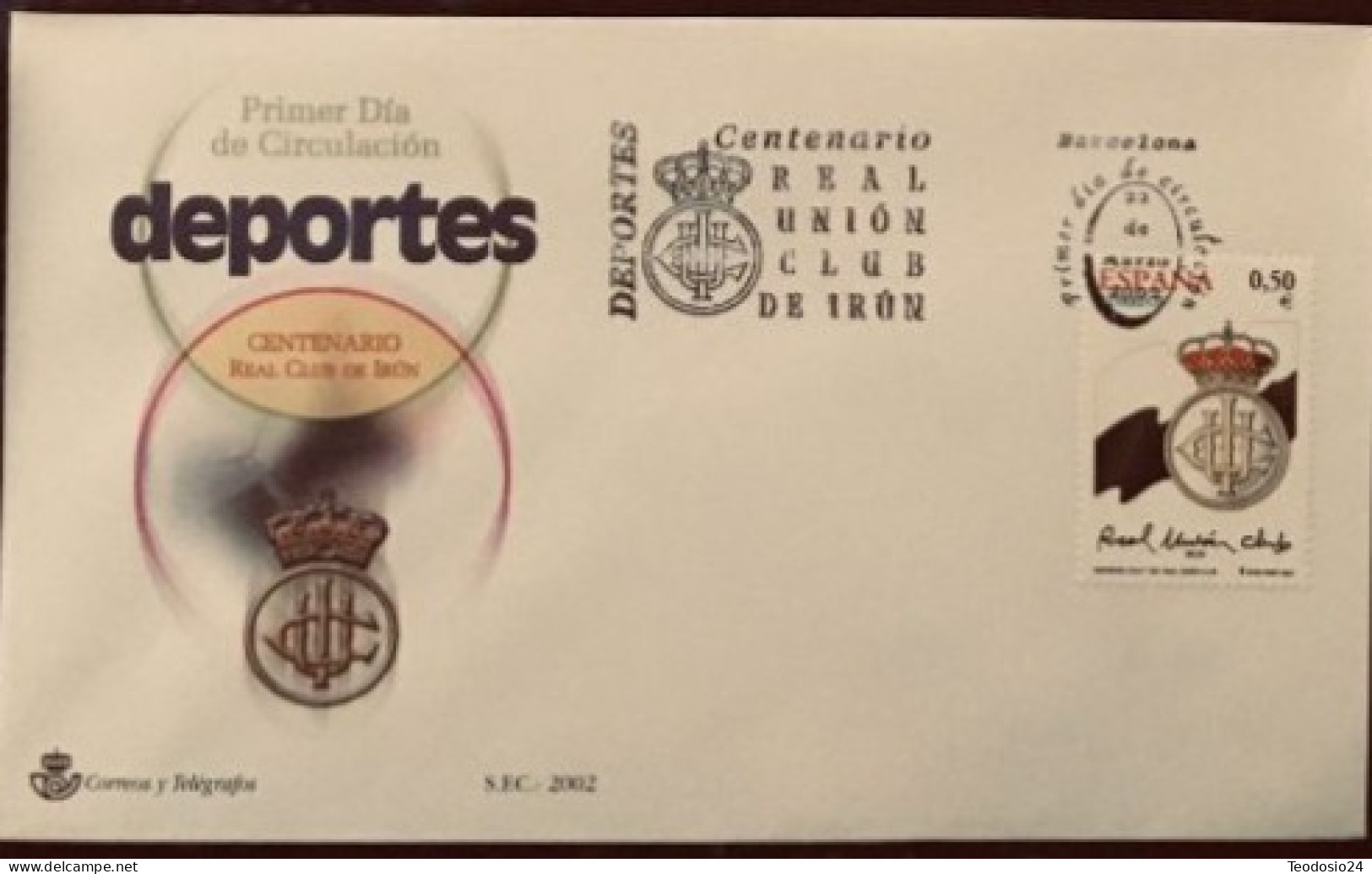 FDC  2002.-Real Union Club Irun. - FDC