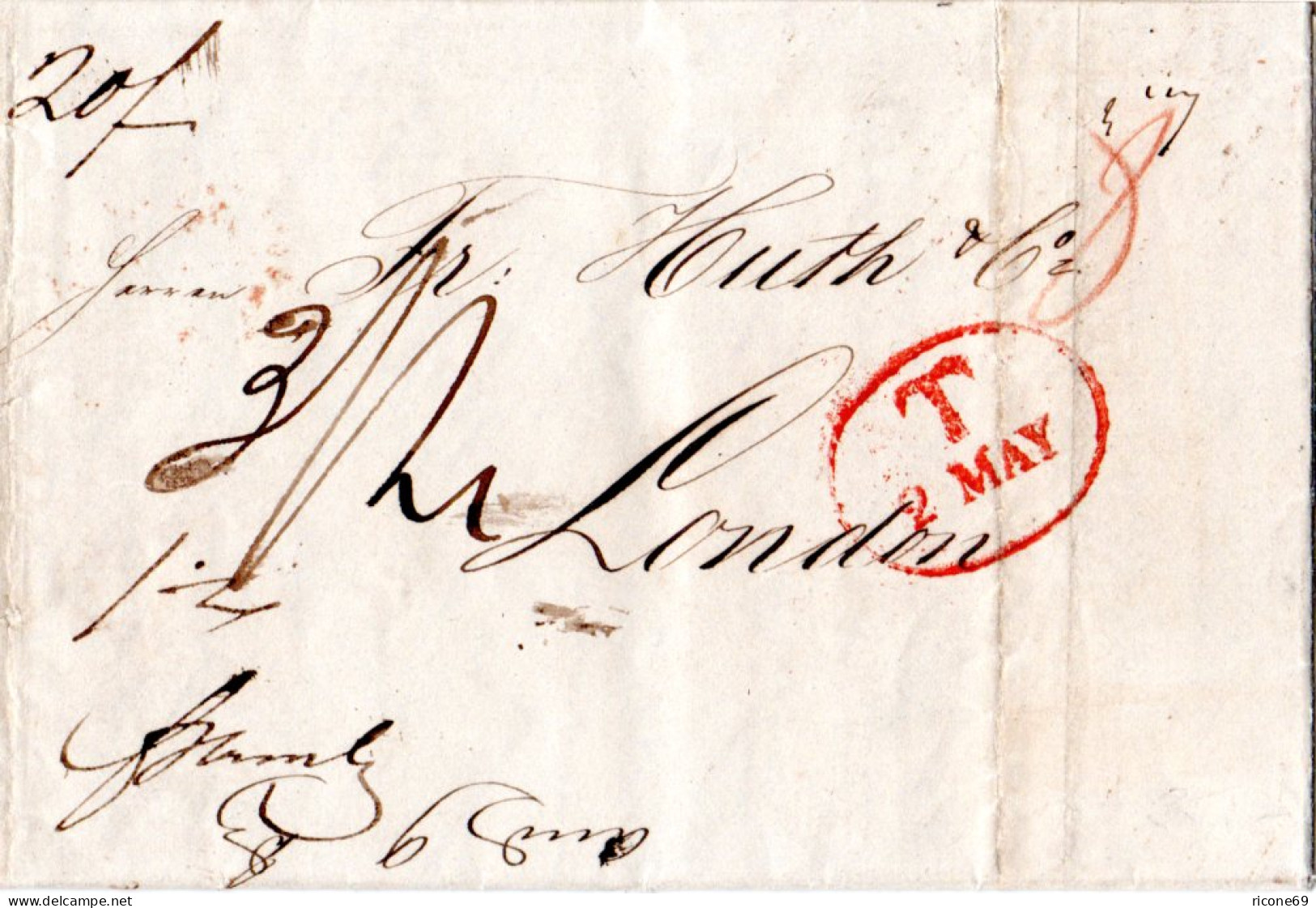 Schweden 1843, R3 GÖTHEBORG Rücks, Auf Brief M. Diversen Stempeln N. GB - Briefe U. Dokumente
