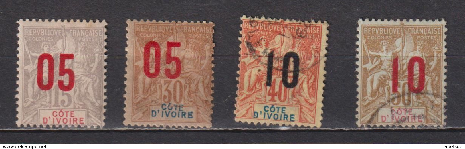 Lot De Timbres Oblitérés Et Neufs*  De Côte D'Ivoire De 1912 Surcharges - Used Stamps