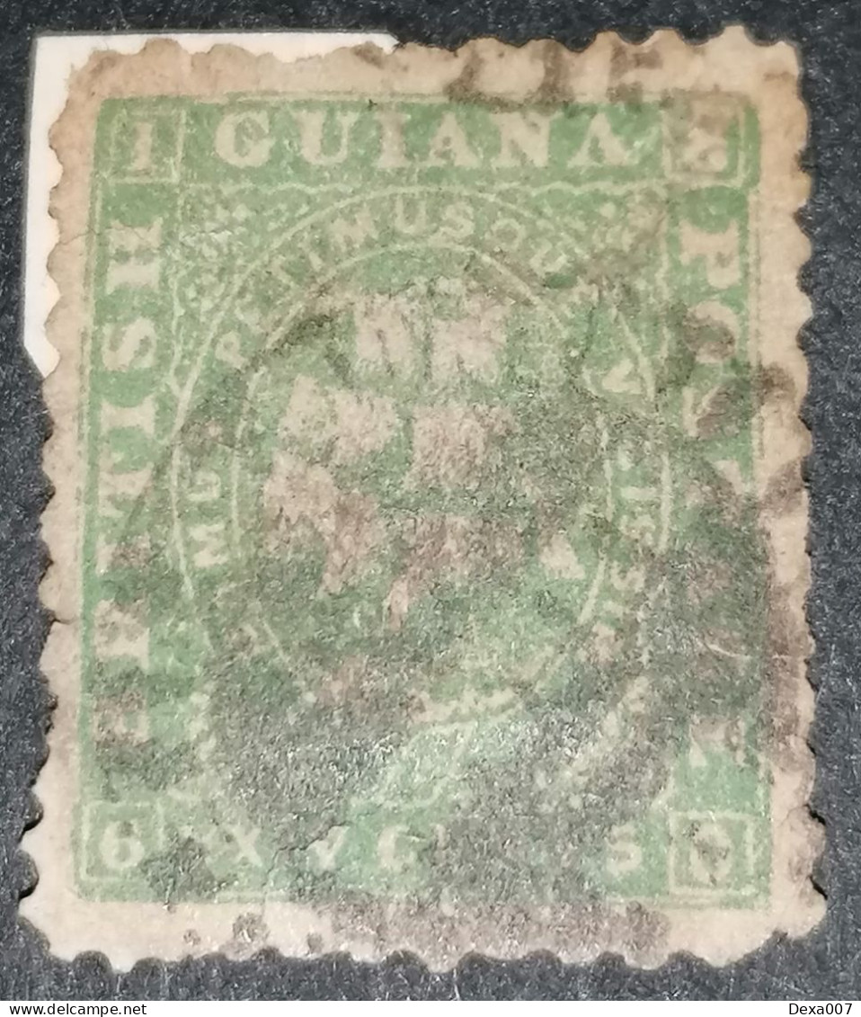 British Guiana 24 Cent 1860 Roman Numbers Used, Damaged - Brits-Guiana (...-1966)