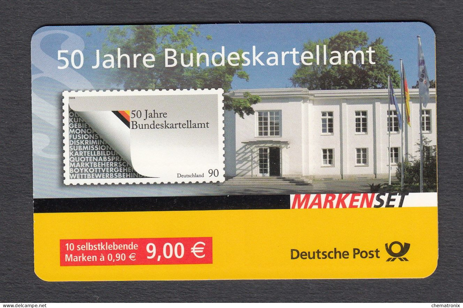 Germany 2008 -- 50 Years Federal Cartel Office -- Mi: MH72 -- MNH** - 2001-2010