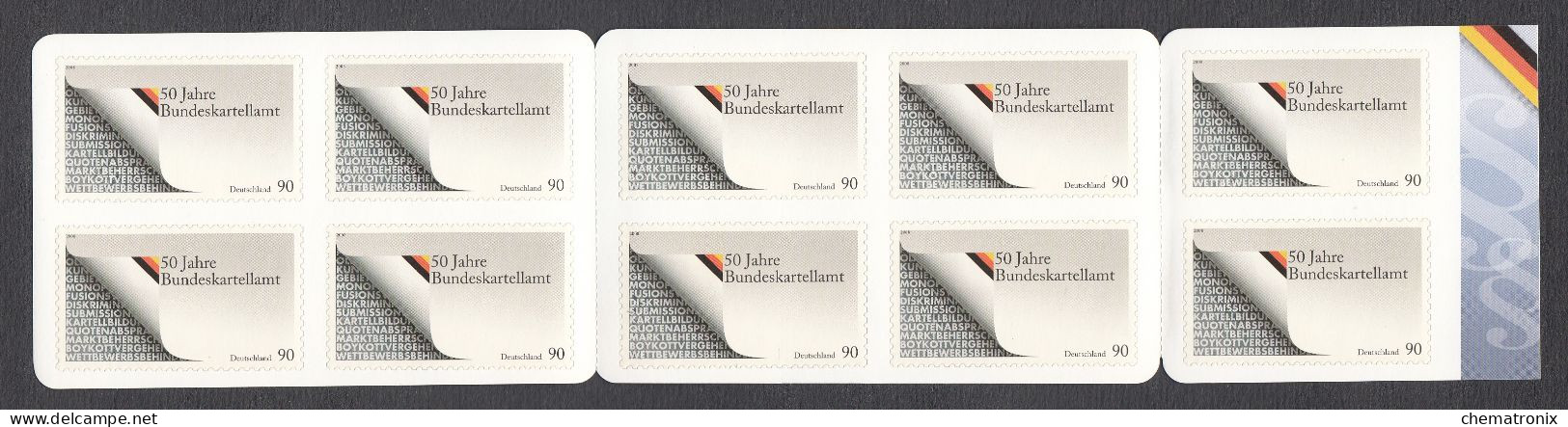 Germany 2008 -- 50 Years Federal Cartel Office -- Mi: MH72 -- MNH** - 2001-2010