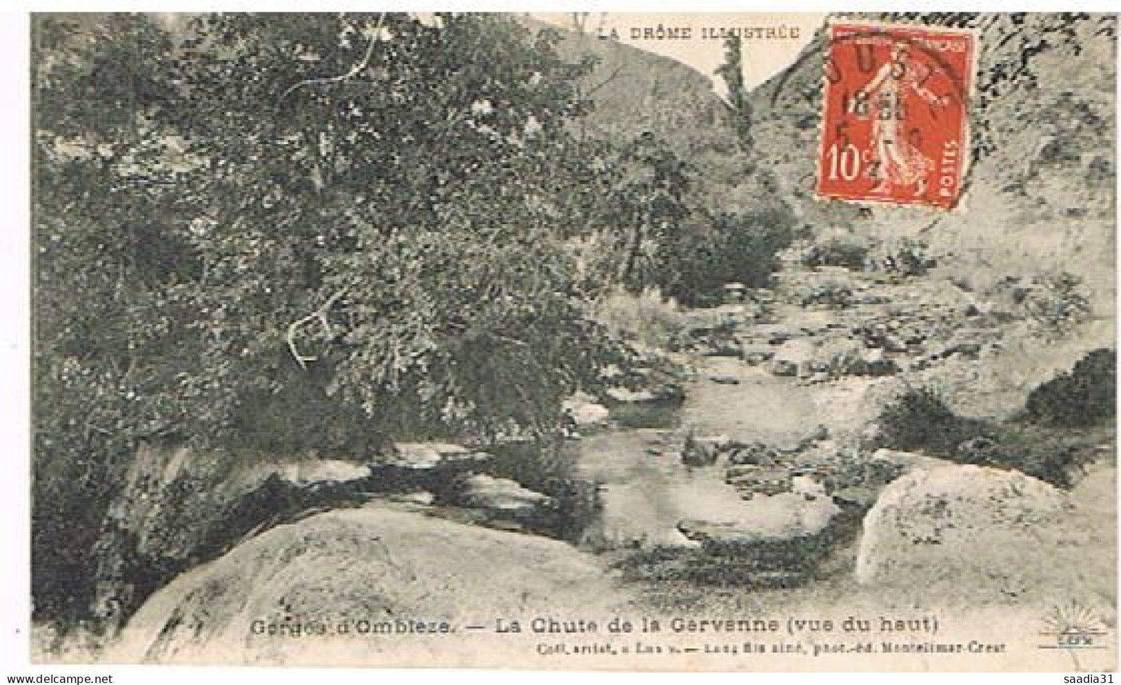 26  LA CHUTE DE GERVANNE 1913 - Loriol