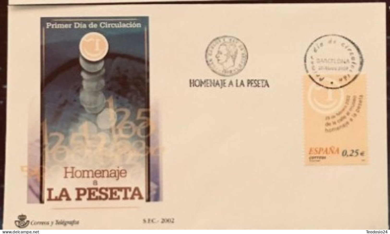 FDC  2002.- Homenaje A La Peseta. - FDC
