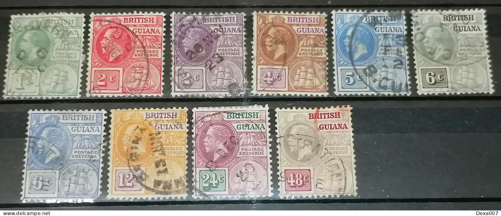 British Guiana 1913-1917 High Value Set - Guayana Británica (...-1966)