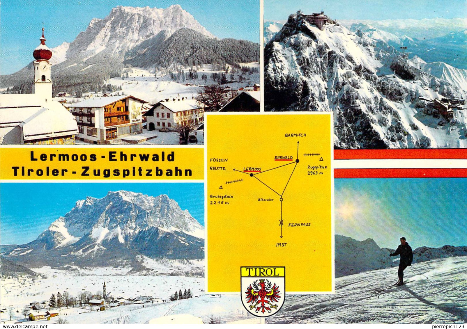 Lermoos - Ehrwald - Carte Géographique - Multivues - Lermoos