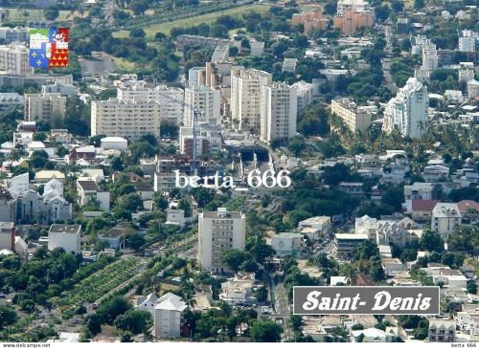 La Reunion Saint-Denis Aerial View New Postcard - Saint Denis