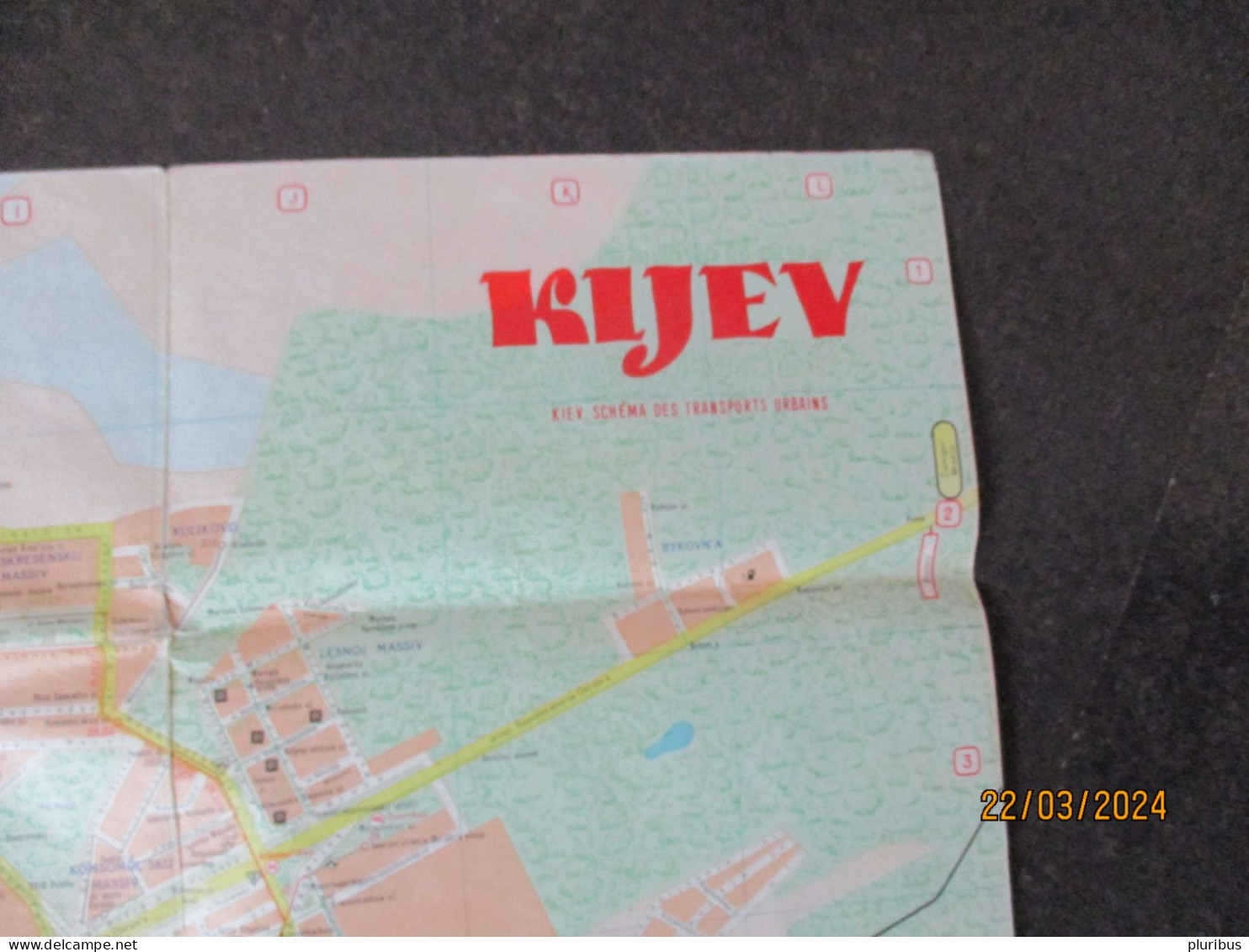 USSR UKRAINE KIEW MAP 1980 FRENCH  , 17-35 - Strassenkarten