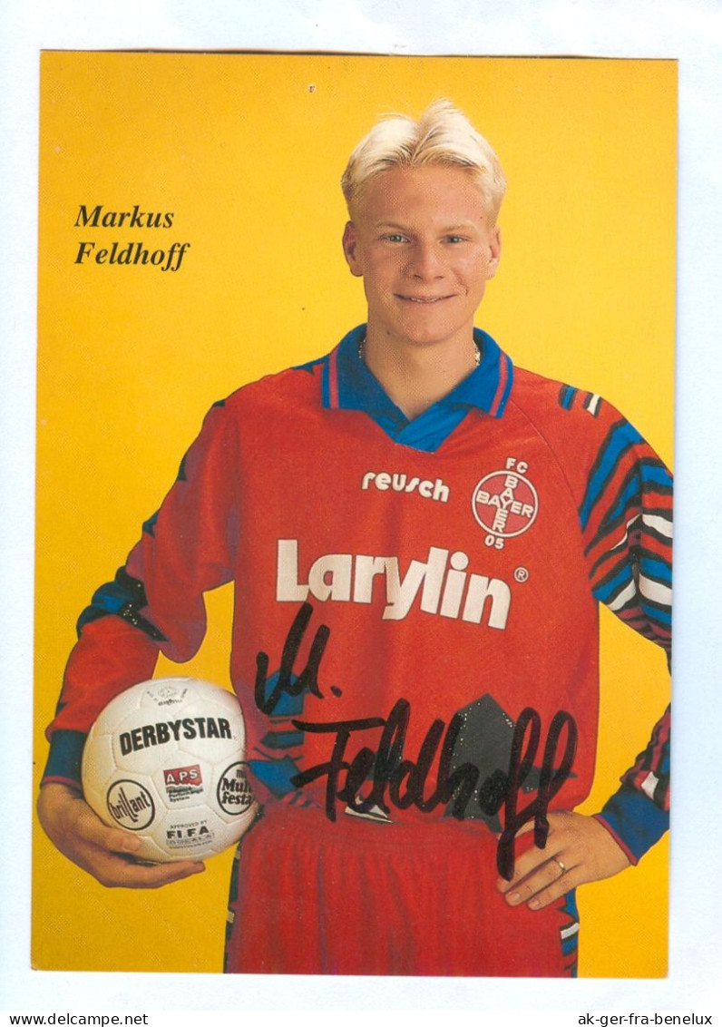 Fußball-Autogrammkarte AK Markus Feldhoff FC Bayer 05 Uerdingen 94-95 KFC Krefeld Königshardt Energie Cottbus Paderborn - Handtekening