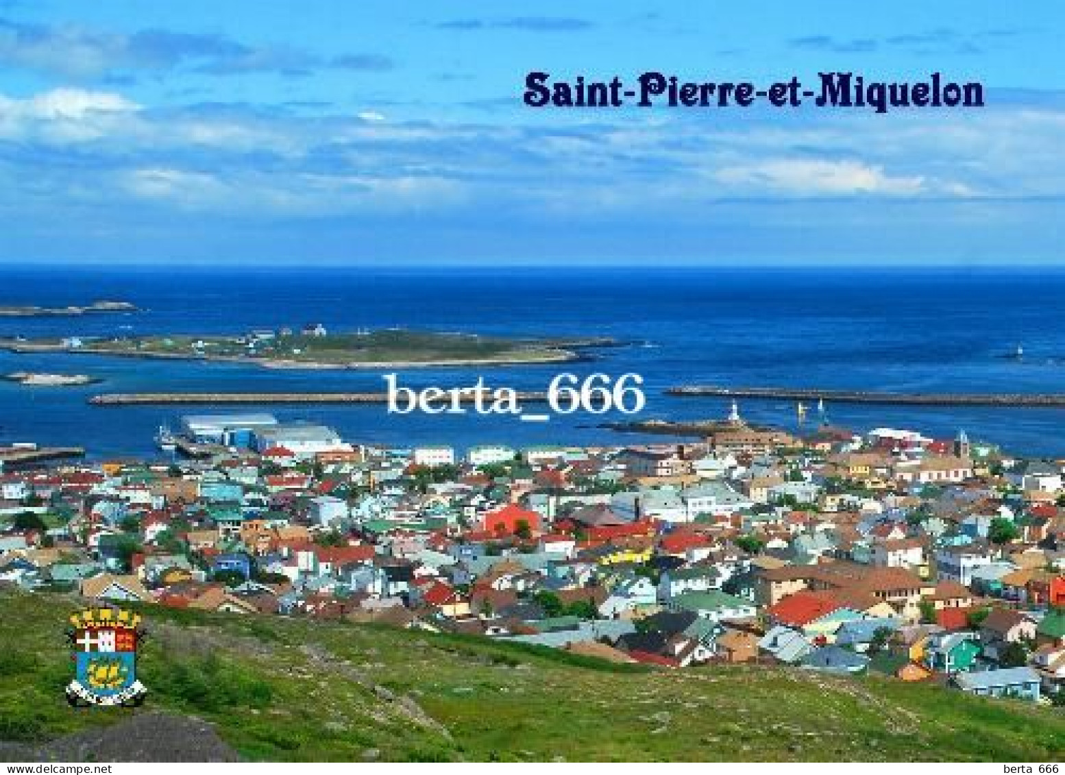 Saint Pierre And Miquelon Aerial View New Postcard - Saint Pierre And Miquelon