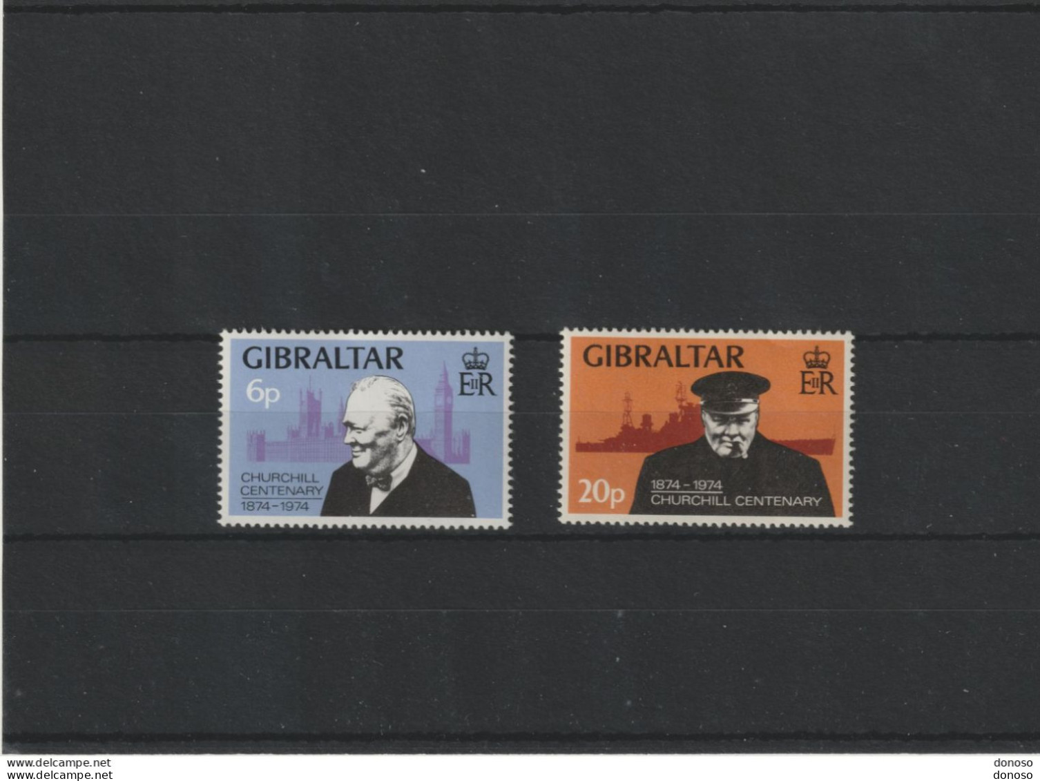 GIBRALTAR 1974 CHURCHILL Yvert 314-315, Michel 319-320 NEUF** MNH - Gibraltar