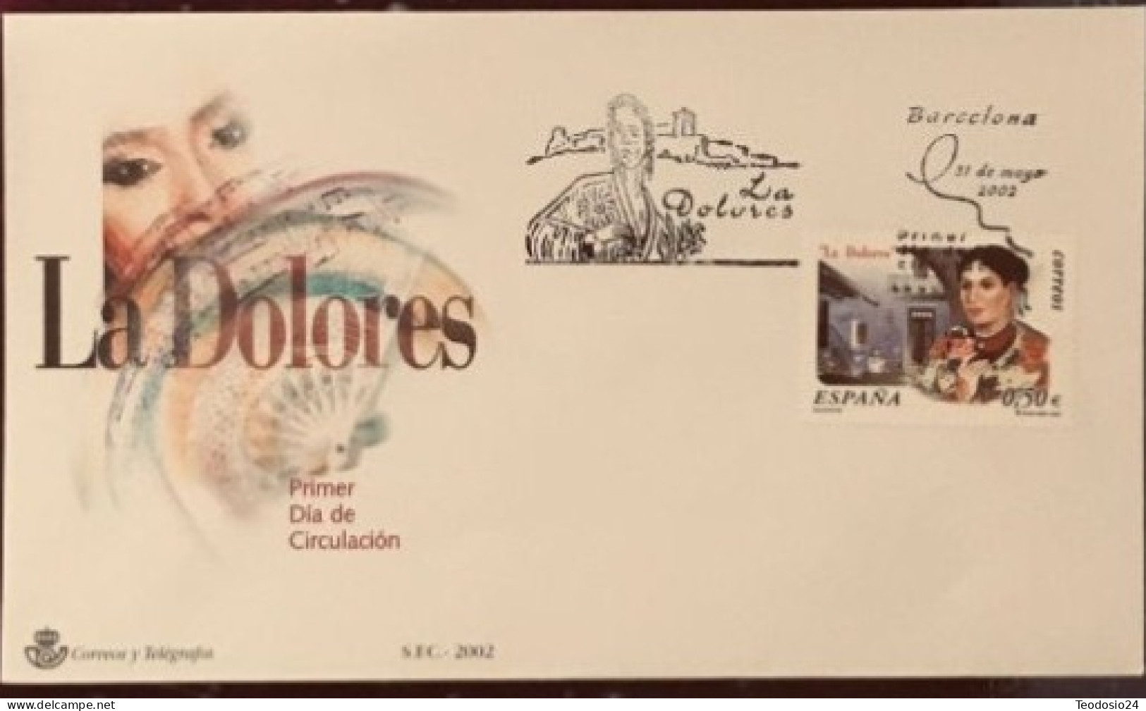 FDC  2002.- La Dolores. - FDC