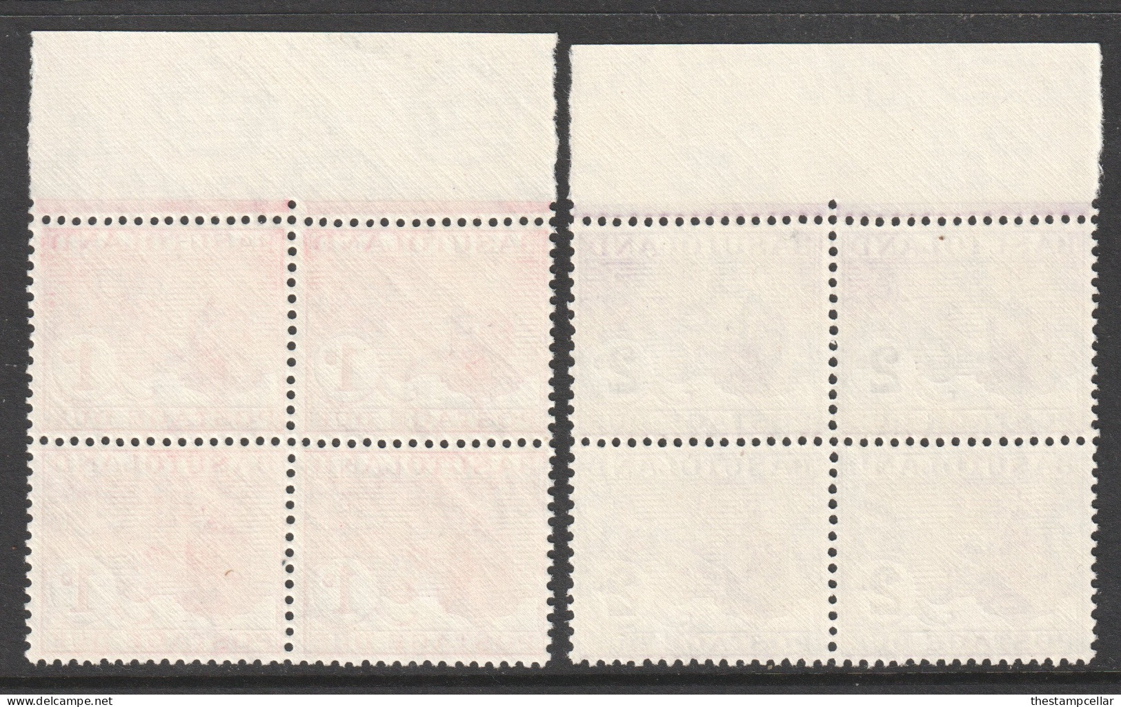 Basutoland Scott J3/J4 - SG D3/D4, 1956 Postage Due Set Blocks Of 4 MNH** - 1933-1964 Kolonie Van De Kroon