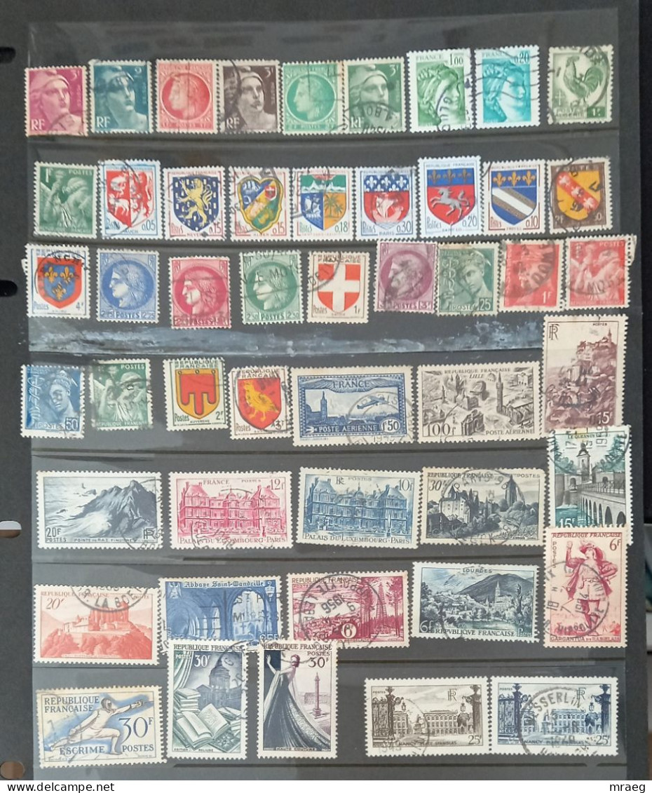 FRANCE 49 USED STAMPS WITH GOOD CANCELS - Gebruikt
