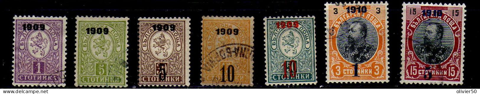 Bulgarie - (1909-10) - Timbres Surcharges - Obliteres -  2 Ex. Neufs* - Gebraucht